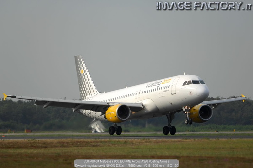 2007-08-24 Malpensa 650 EC-JMB Airbus A320 Vueling Airlines